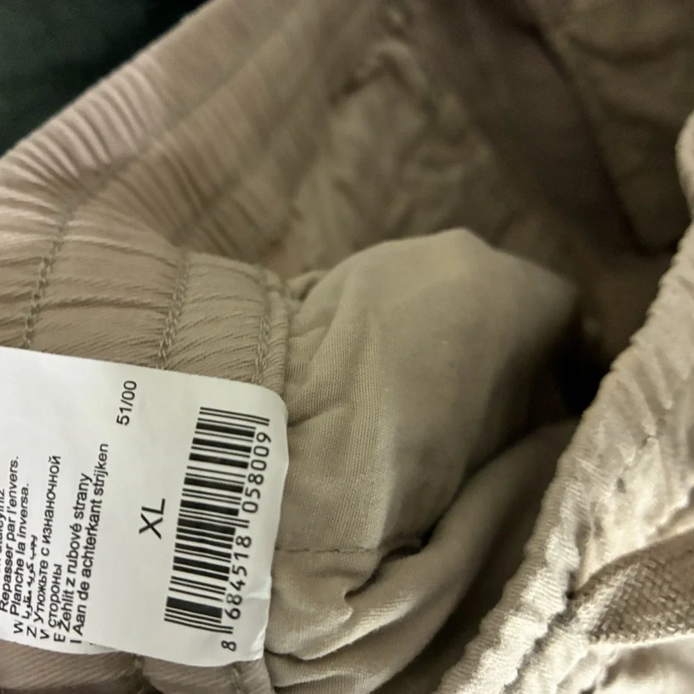 Tan Men's Jogger Pants Elastic Waist Athletic Sweats Casual School Sporty XL